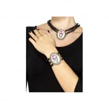 Bracelet de perles avec médaillon jour des morts (Bracelet)