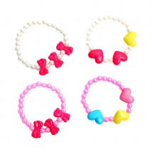 Bracelet de perles en plastique pour petite fille