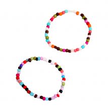 Bracelet de perles multicolores (1 bracelet)