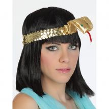Bandeau égyptien doré tête de serpent