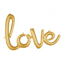 Ballon en forme du mot Love doré, 78cm (Doré)