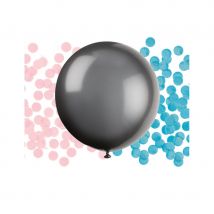 Ballon géant noir de baby shower, fille ou garcon