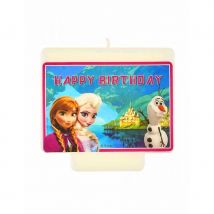 Bougie Happy Birthday La reine des neiges 9X7 cm
