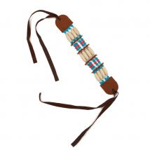 Bracelet indien avec perles bleues et rouges