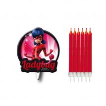 Bougies Ladybug d'anniversaire