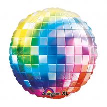 Ballon multicolore boule à facettes