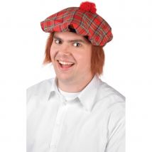 Béret motifs écossais avec cheveux roux