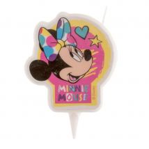 Bougie Minnie Mouse rose de 7,5cm