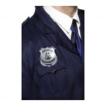badge métal policier (Argent)