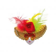 Broche masque vénitien pour cheveux de 9cm, luxe
