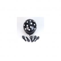 Ballons noirs à pois blancs