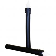 Bougies noires à piles (2 bougies)
