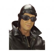 Bonnet noir d'aviateur
