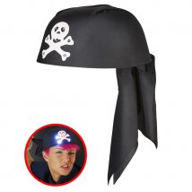 Bandana noir lumineux de pirate