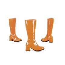 Bottes oranges à talons pour enfant, disco (34)