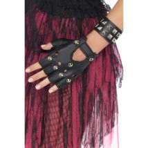 Bracelet punk clouté noir (L)