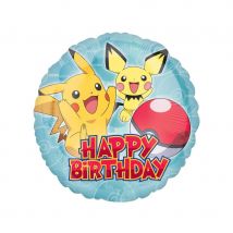 Ballon Pokémon Happy Birthday de 43cm