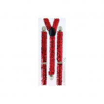 Bretelles rouge avec paillettes (ROUGE)