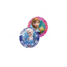 Ballon Reine des Neiges Anna et Elsa rond 23cm