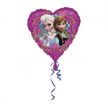 Ballon reine des neiges en forme de coeur