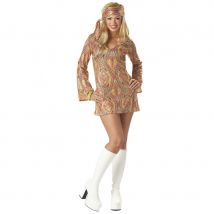 Bandeau robe disco motifs graphiques et sequins (L)