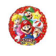 Ballon rond musical Super Mario de 71 cm