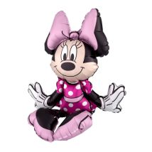 Ballon silhouette de Minnie Mouse assise de 45 cm