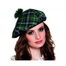 Béret vert écossais pour femme