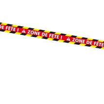 Banderole Zone de fête style warning, 9m