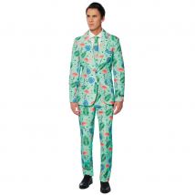 Costume 3 pièces à motif flamant rose pour homme (L)