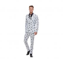 Costume 3 pièces blanc avec araignées pour homme (L)