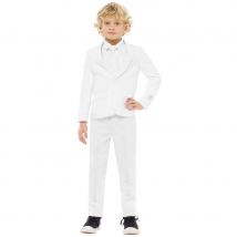 Costume 3 pièces classique blanc uni pour enfant (4/6 ans)