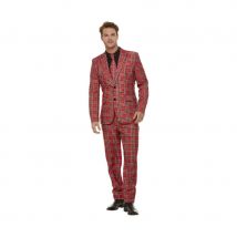 Costume 3 pièces motif écossais pour homme (L)