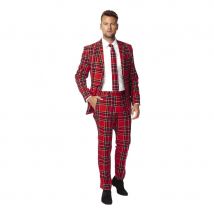 Costume 3 pièces tartan rouge écossais (XL)