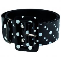 Ceinture année 60 noire à pois blancs (noir pois blancs)