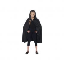 Cape à capuche noire, pour enfant (Taille unique)
