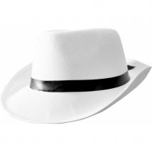 Chapeau Al capone blanc (blanc)
