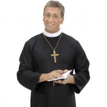 Collier avec croix dorée de 11cm