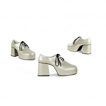 Chaussures argentées disco à talon haut (43)