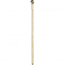 Canne à pommeau en forme de boulle dorée brillante (Taille standard)