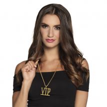 Collier avec pendentif VIP en métal doré