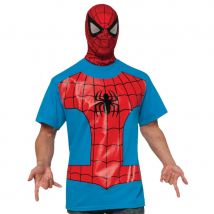 Cagoule avec T-shirt bleu de Spiderman pour homme (M)