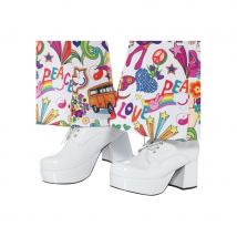 Chaussures blanches à talon haut pour homme (44)