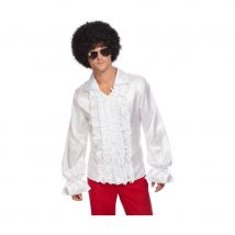 Chemise blanche à volants, homme (L)