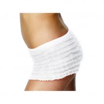 Culotte blanche avec froufrou de taille standard (Taille unique)