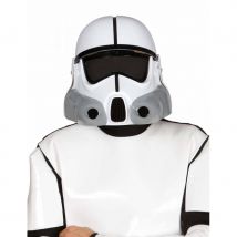 Casque blanc de soldat galactique