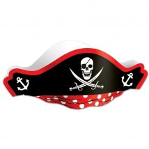 Chapeau bicorne de pirate en papier