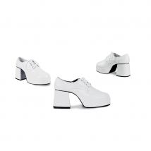 Chaussures blanches disco à haut talons (43)