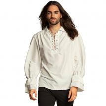 Chemise blanche de pirate pour homme (S/M)