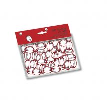 Confettis ballon de rugby rouge (150 confettis)